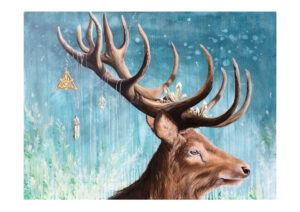A dear deer, art print, kunsttryk, Lisbeth Thygesen