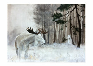 Forest spirit, skov ånd, Lisbeth Thygesen, art print, kunsttryk