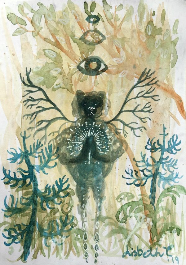 bear, Lisbeth Thygesen ,akvarel, watercolor