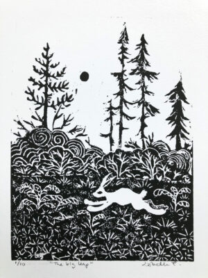 Lisbeth Thygesen, lino cut art print, kunsttryk, linoleumstryk